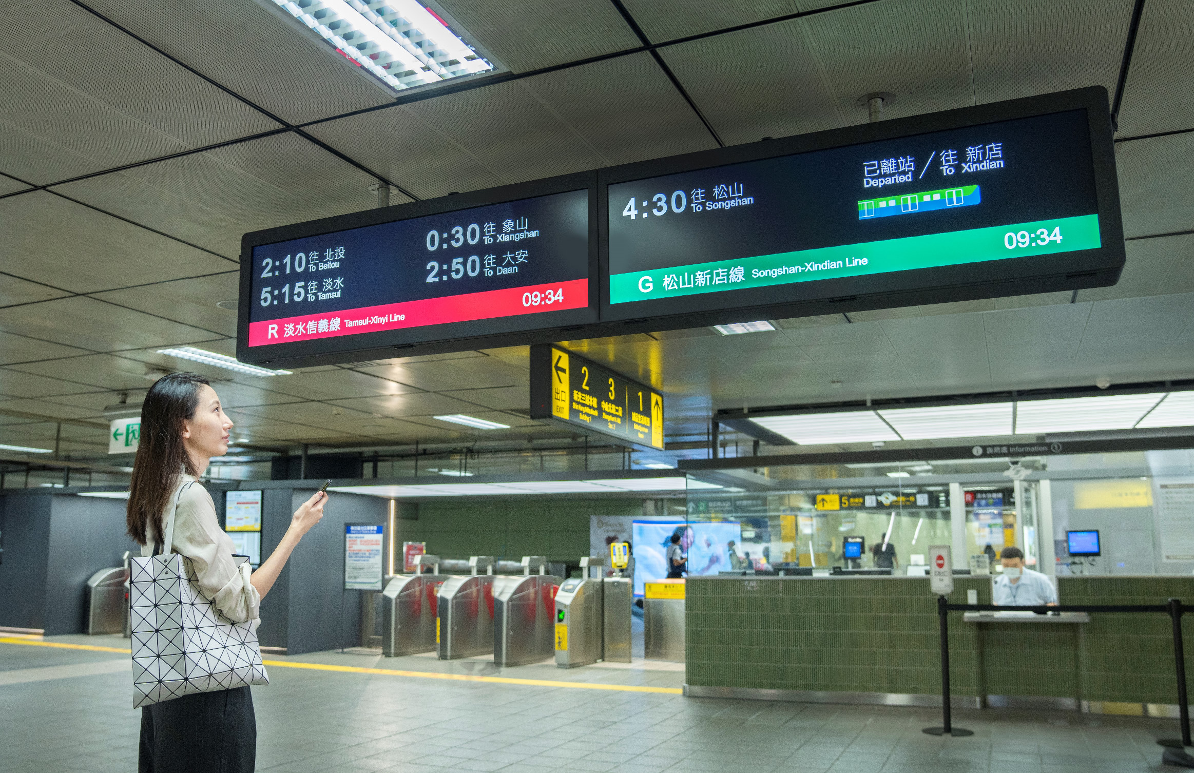 【臺北捷運】TARTAN獨特長條型比例顯示器 打造都會智能車站新風(fēng)貌